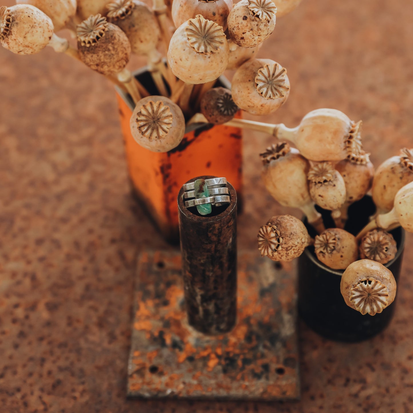 Trhee Shank Chrysoprase Ring