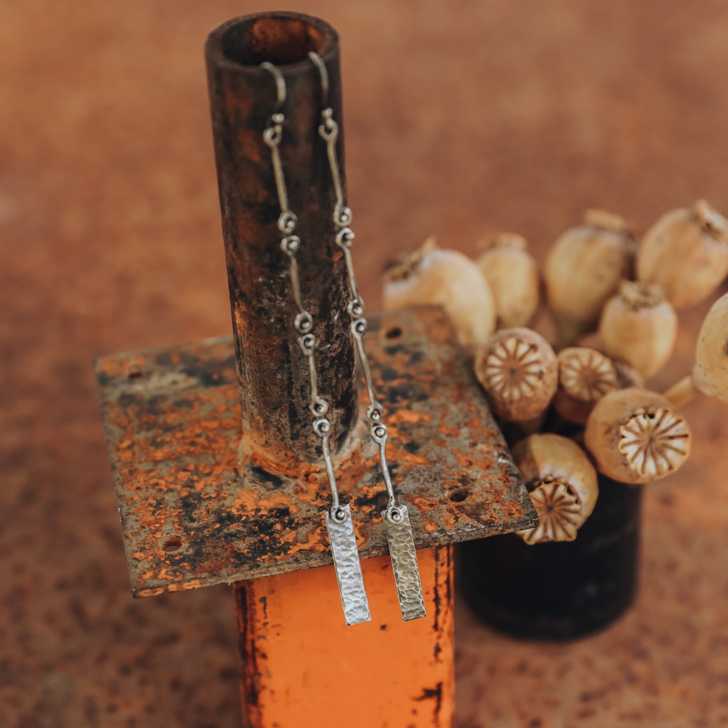 Long Sterling Earrings