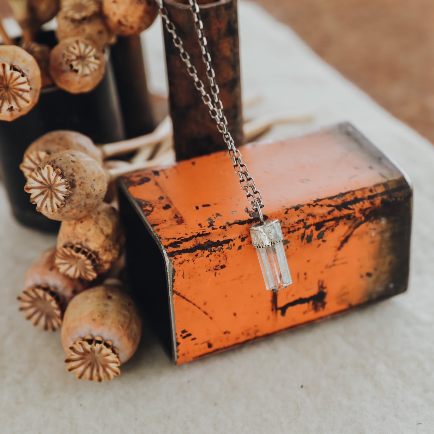 Aquamarine Talisman Necklace-Choker