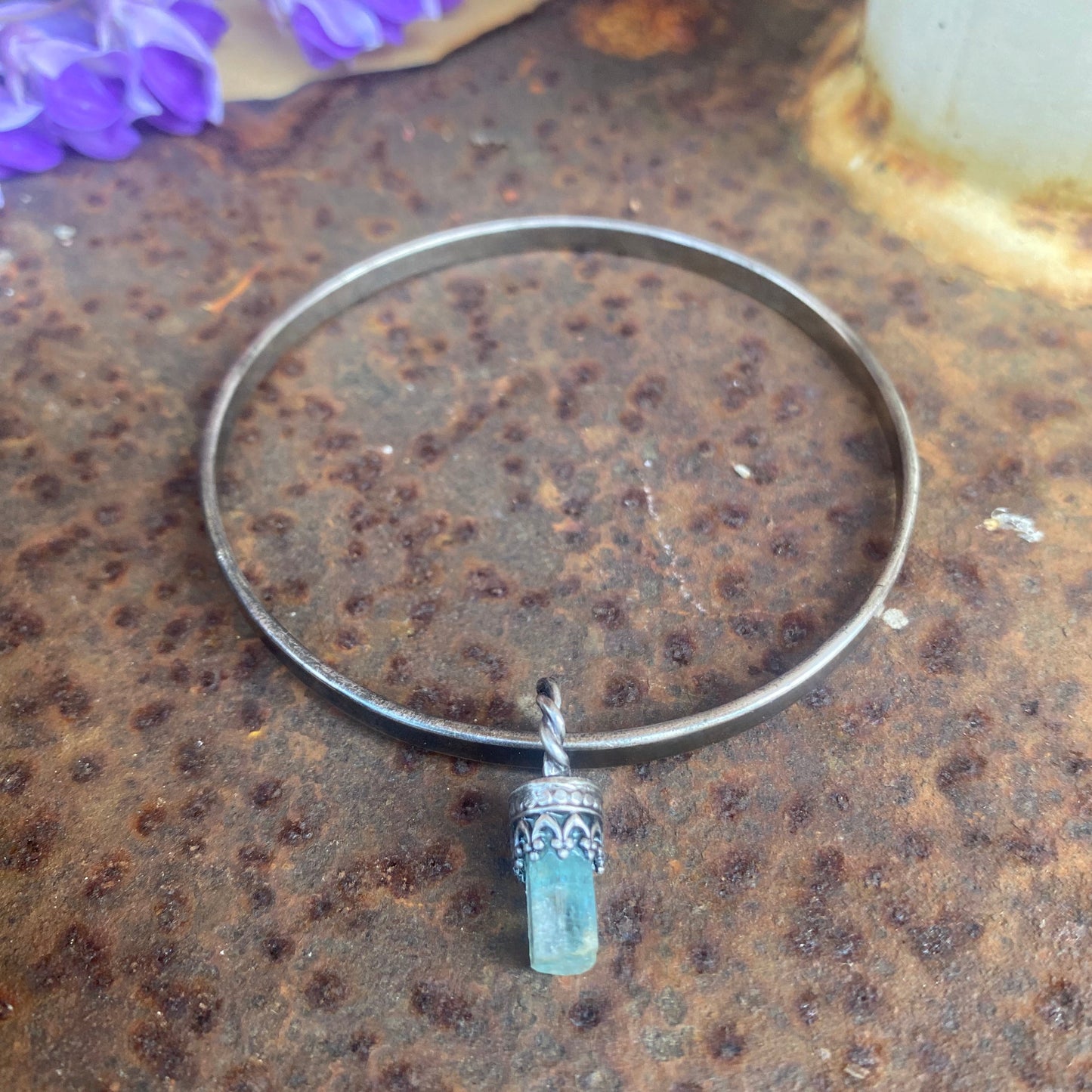 Nigeria Raw Emerald Bangle