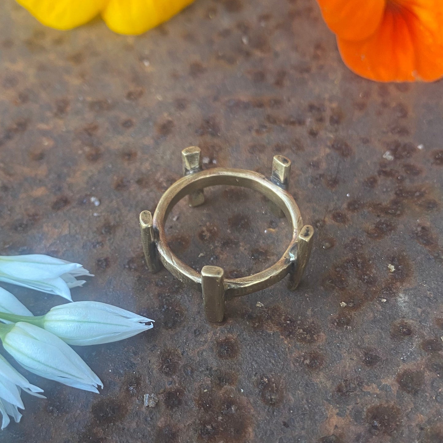 Brass Spike Ring