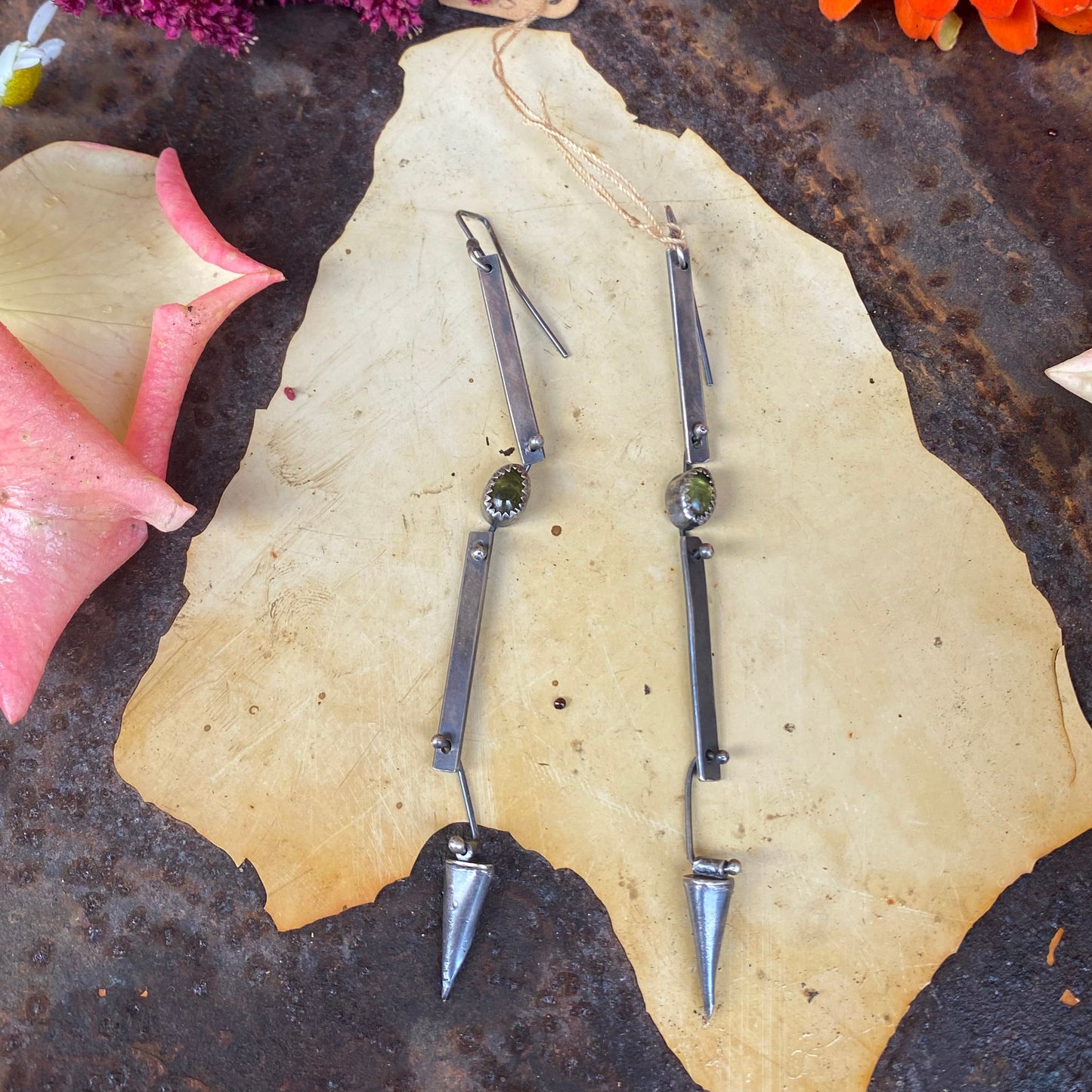 Vesuvianite Dangle Earrings