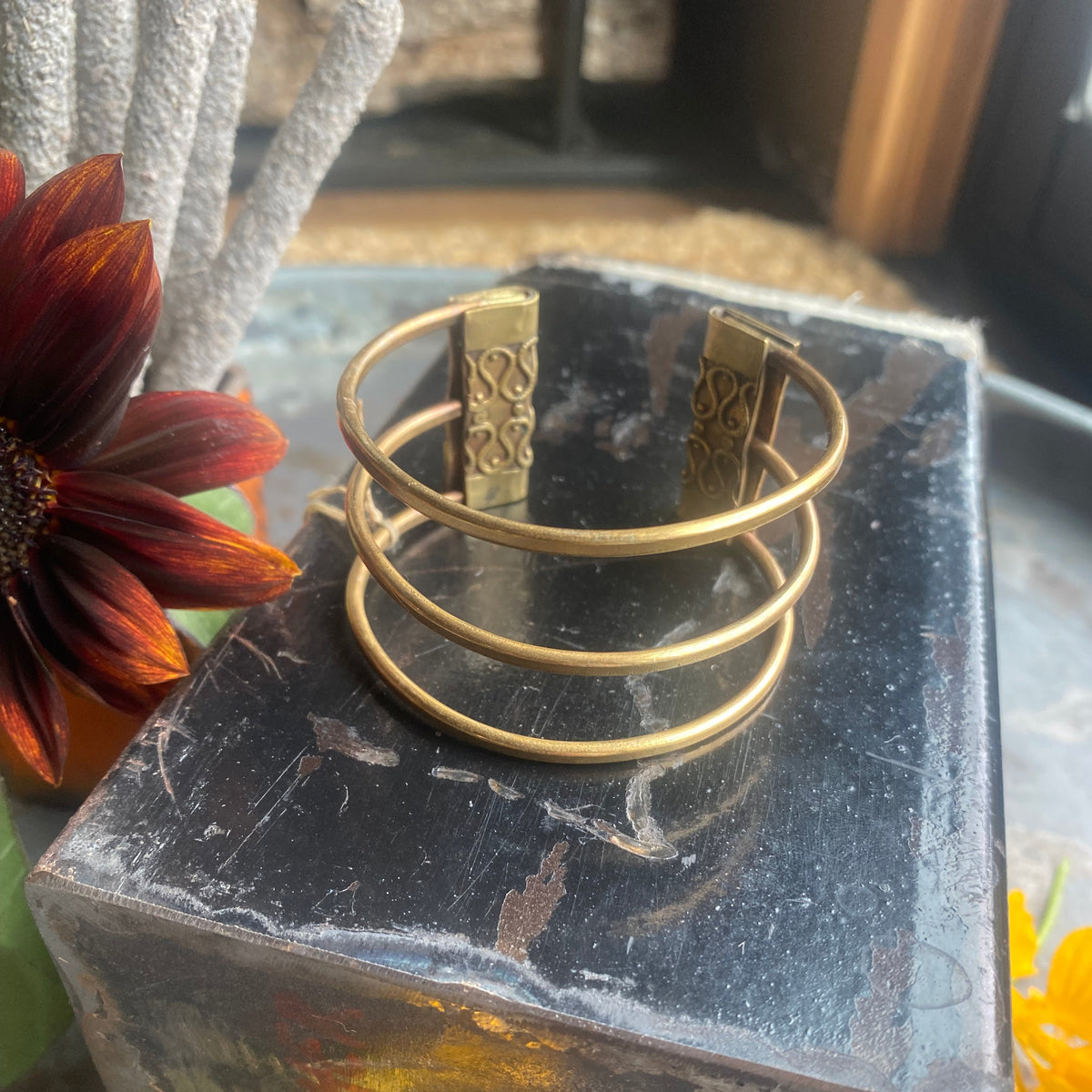 Brass 3 Tier Cuff