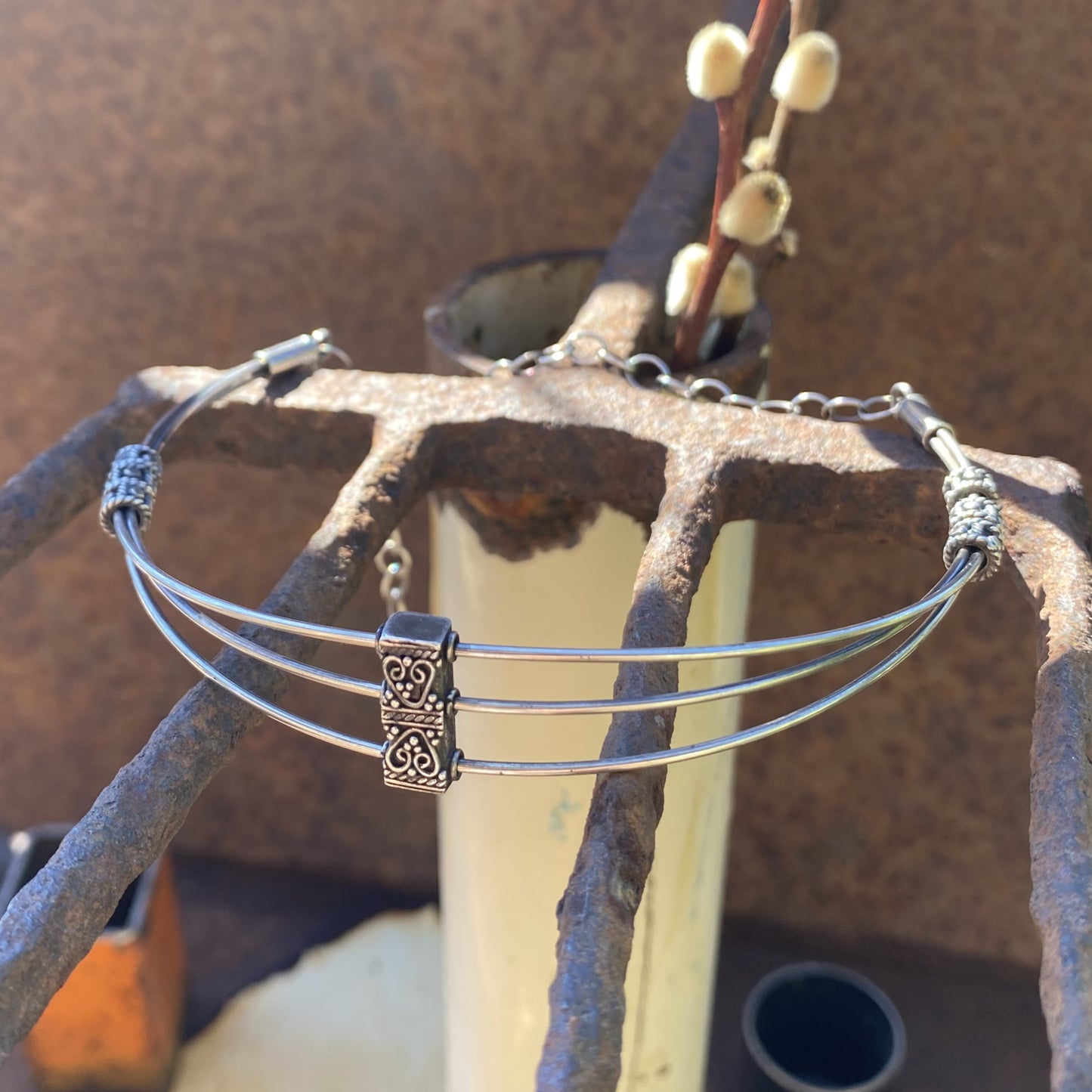 3 Tear Choker with Bali Center