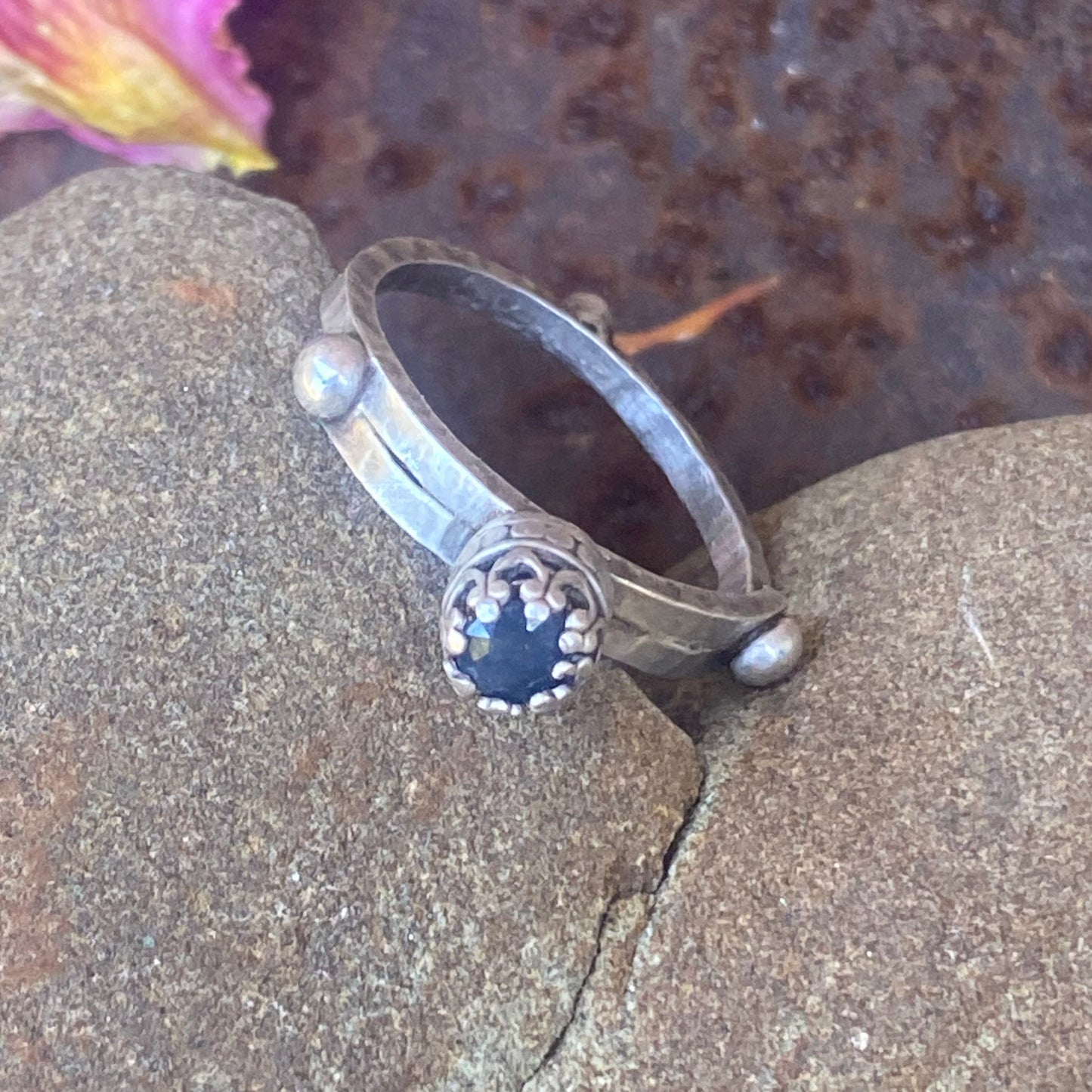 Tiny Blue Sapphire Ring