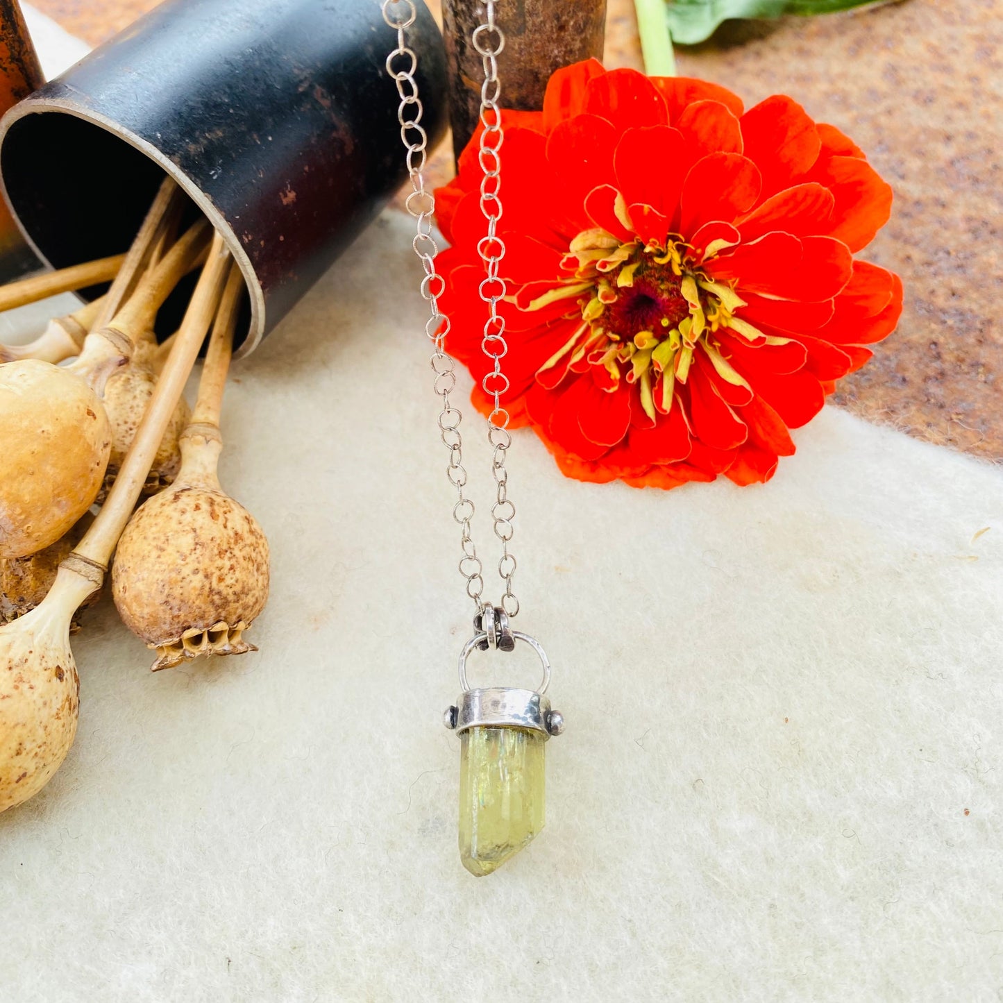 Golden Apatite Necklace