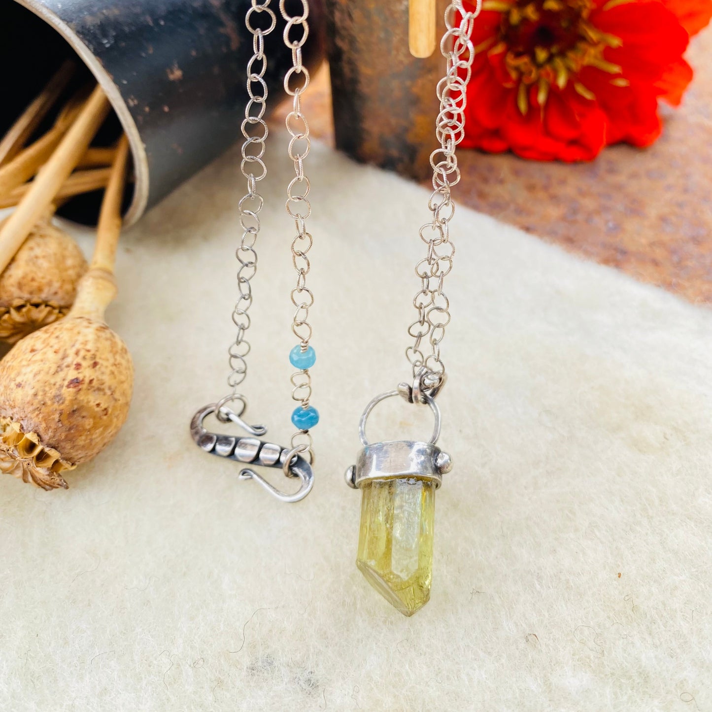 Golden Apatite Necklace