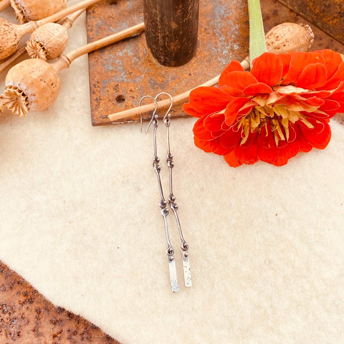 Train Track Earrings Short