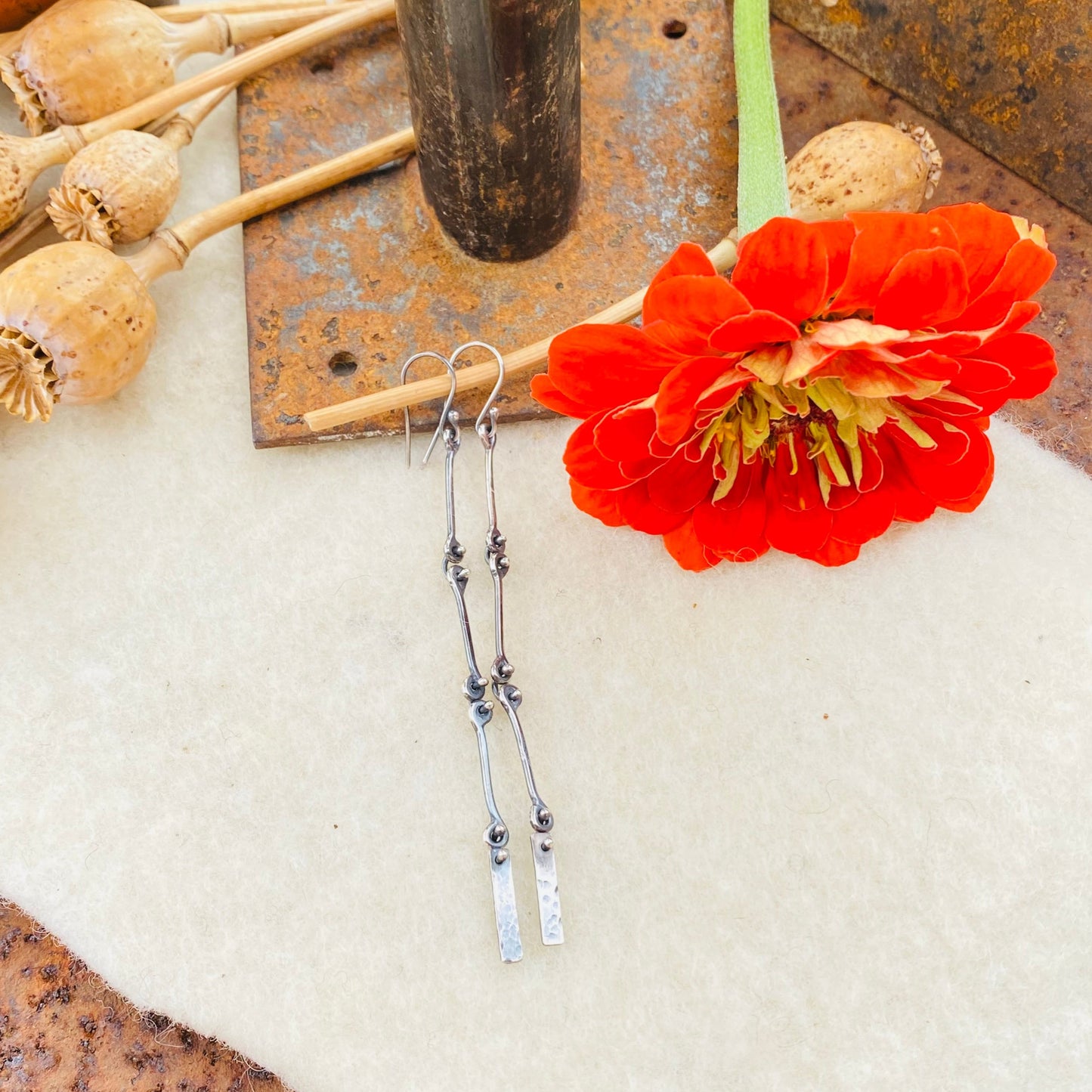 Train Track Earrings Short
