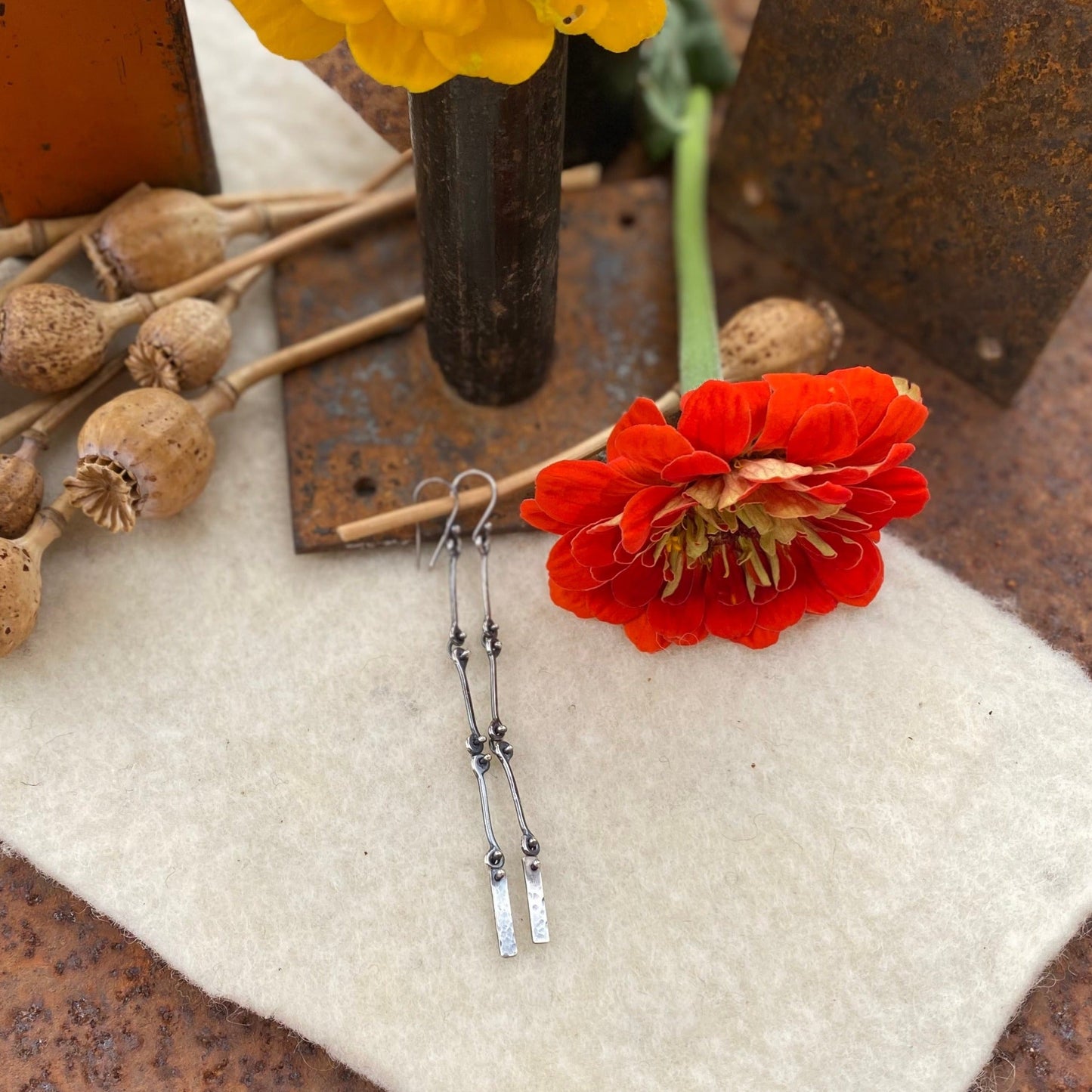 Train Track Earrings Short