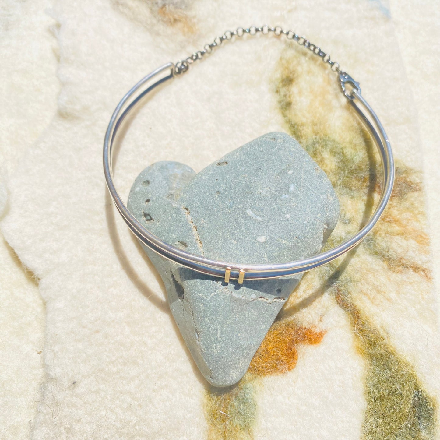 Choker with 14K gold accents
