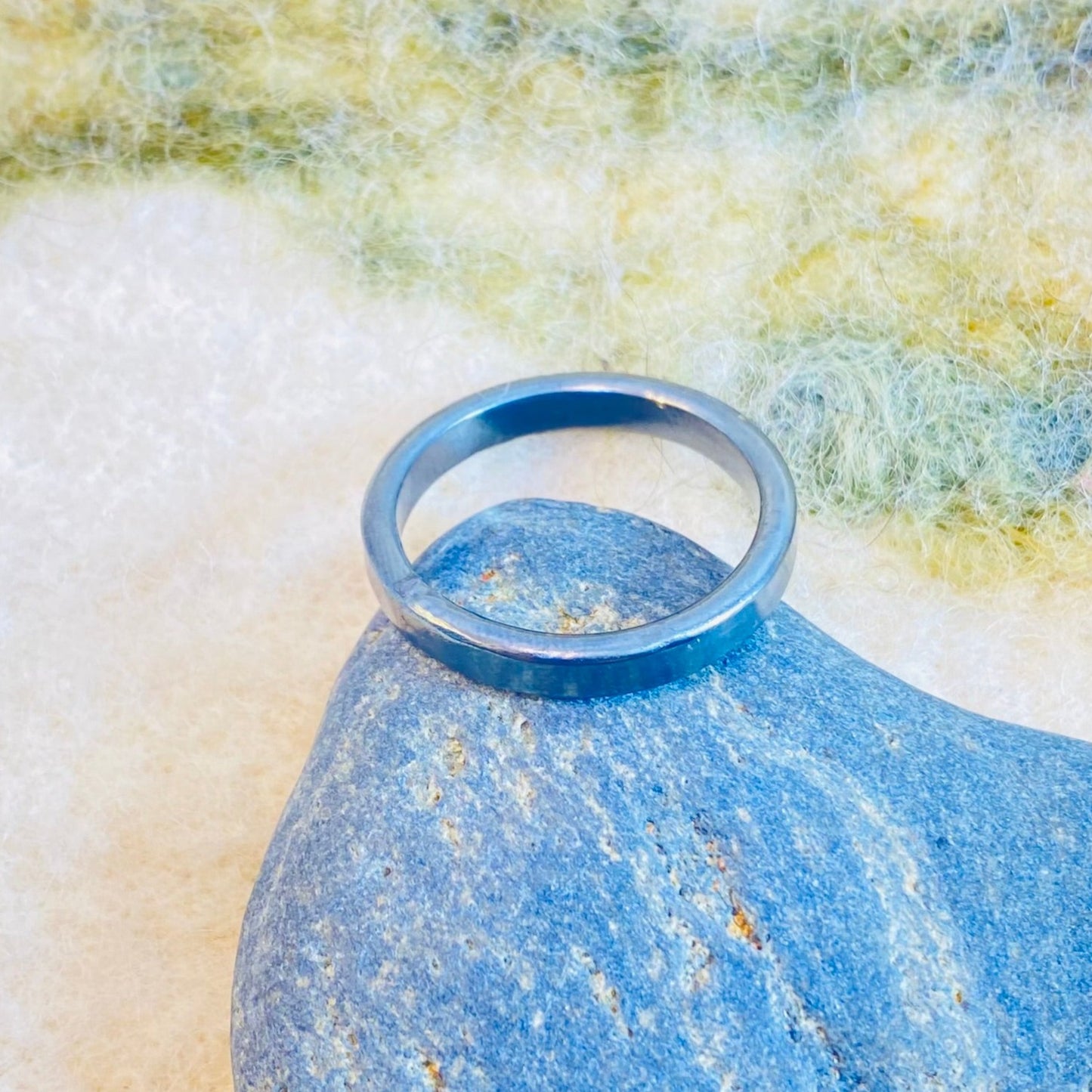Mens Plain Sterling Ring 9.5