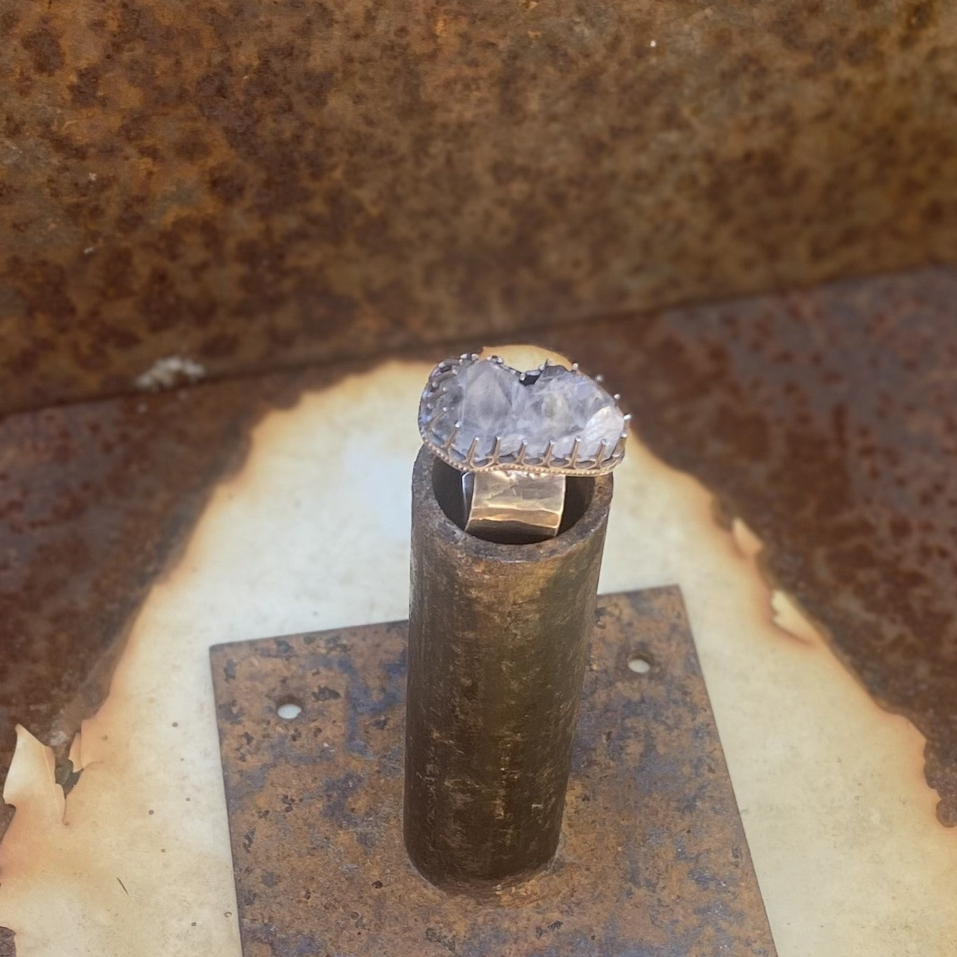 Arkansas Cluster Quartz Ring