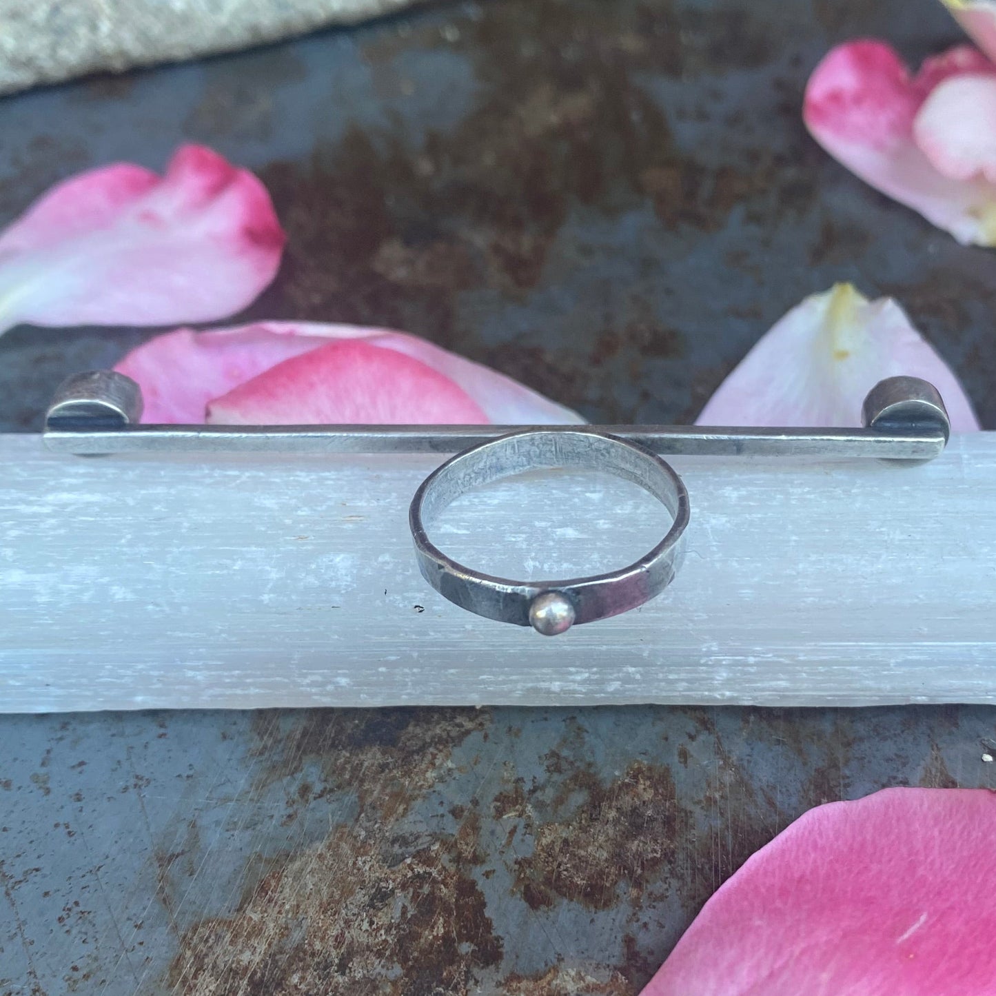 Spinel Ring across all fingers