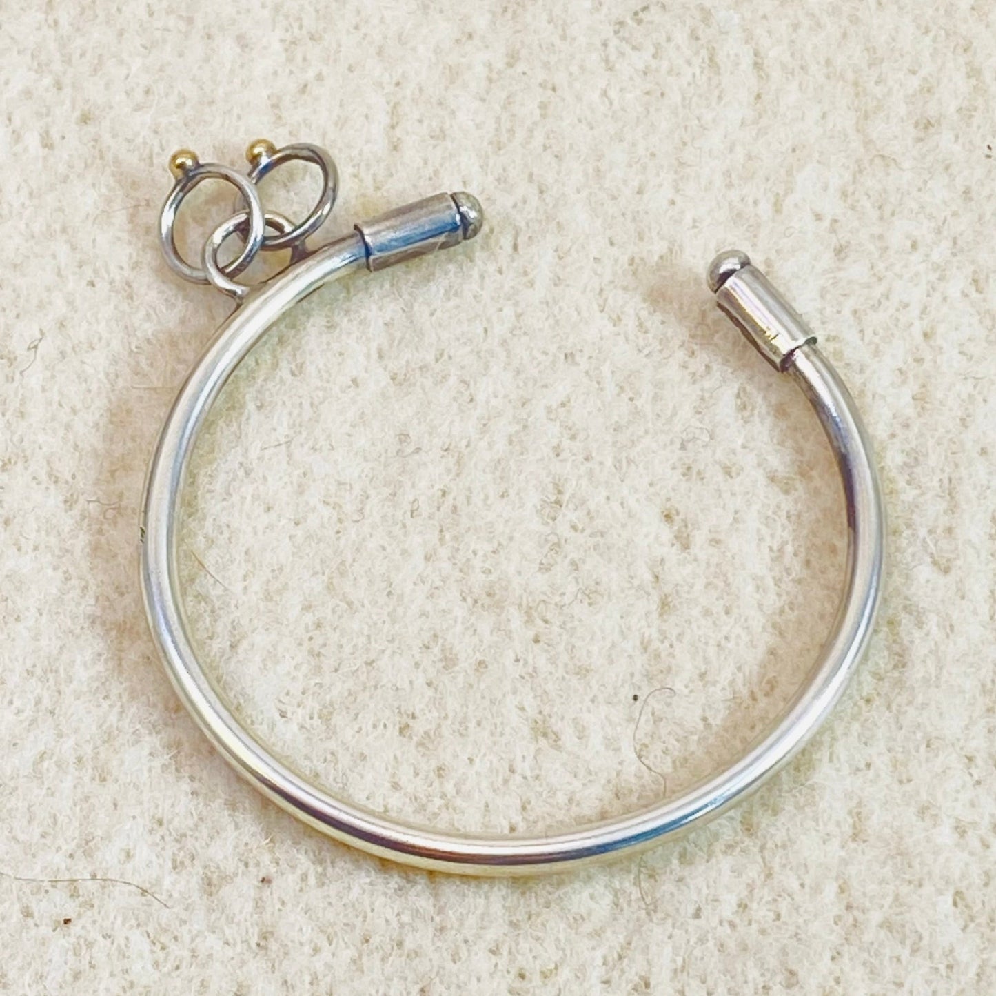 Sterling Cuff with 14K gold dots