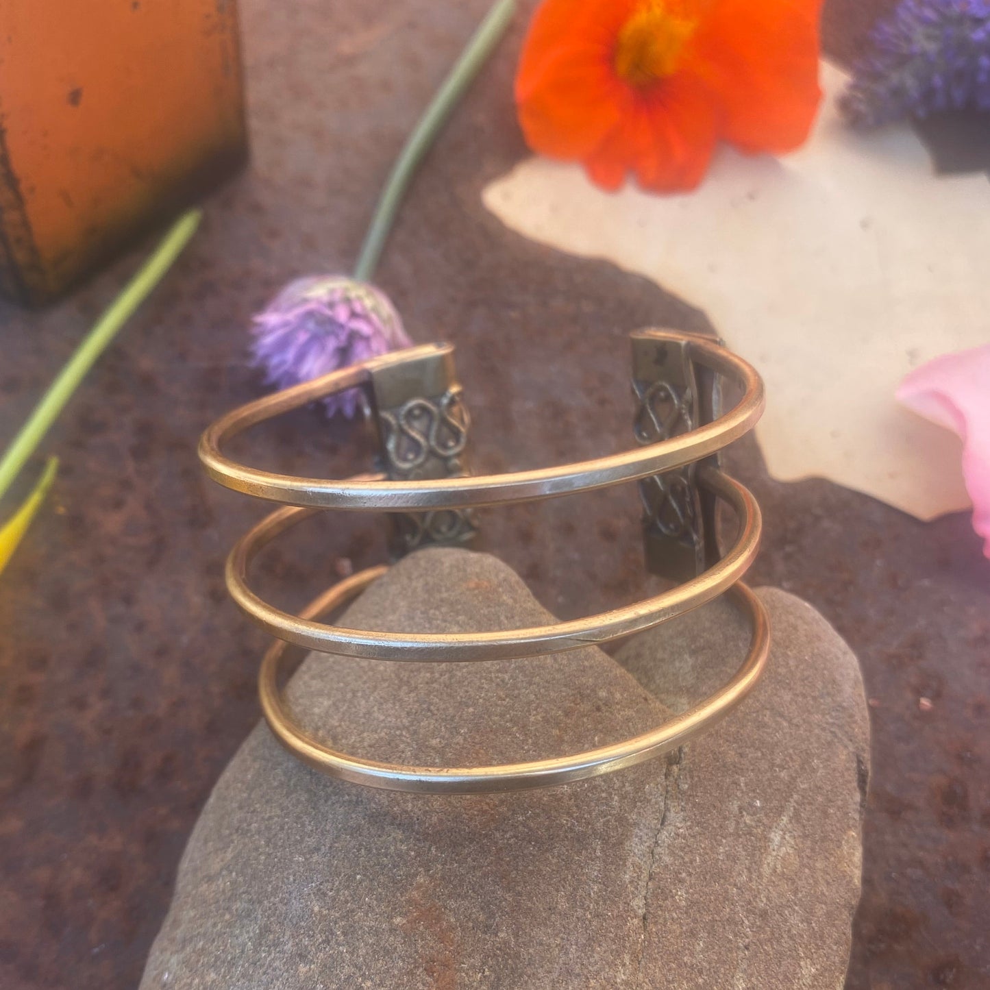 Brass 3 Tier Cuff