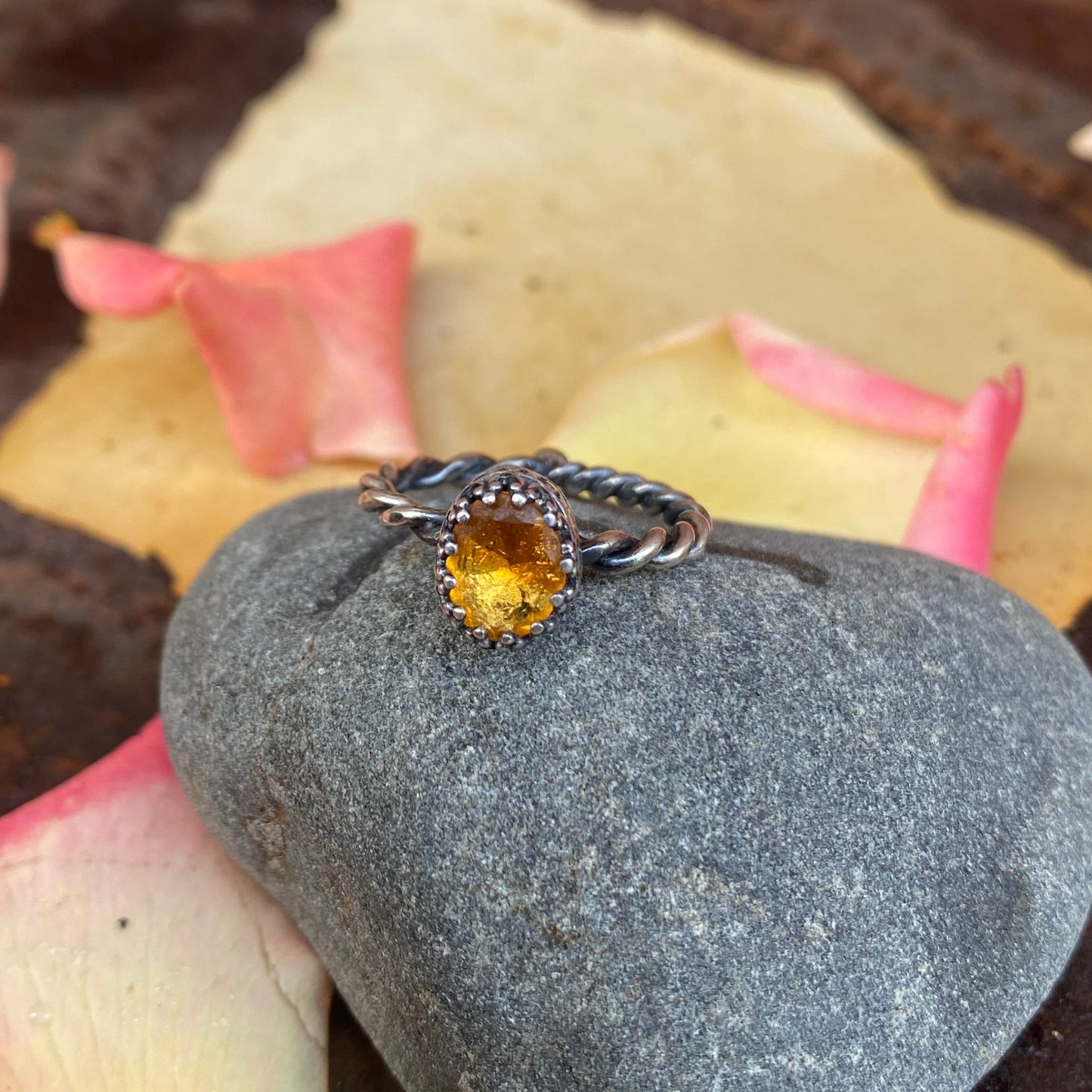 Yellow Scapolite Ring