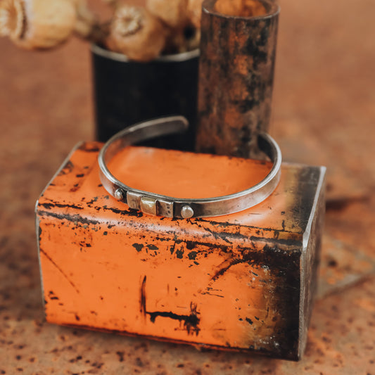 Cuff with Gold Bar