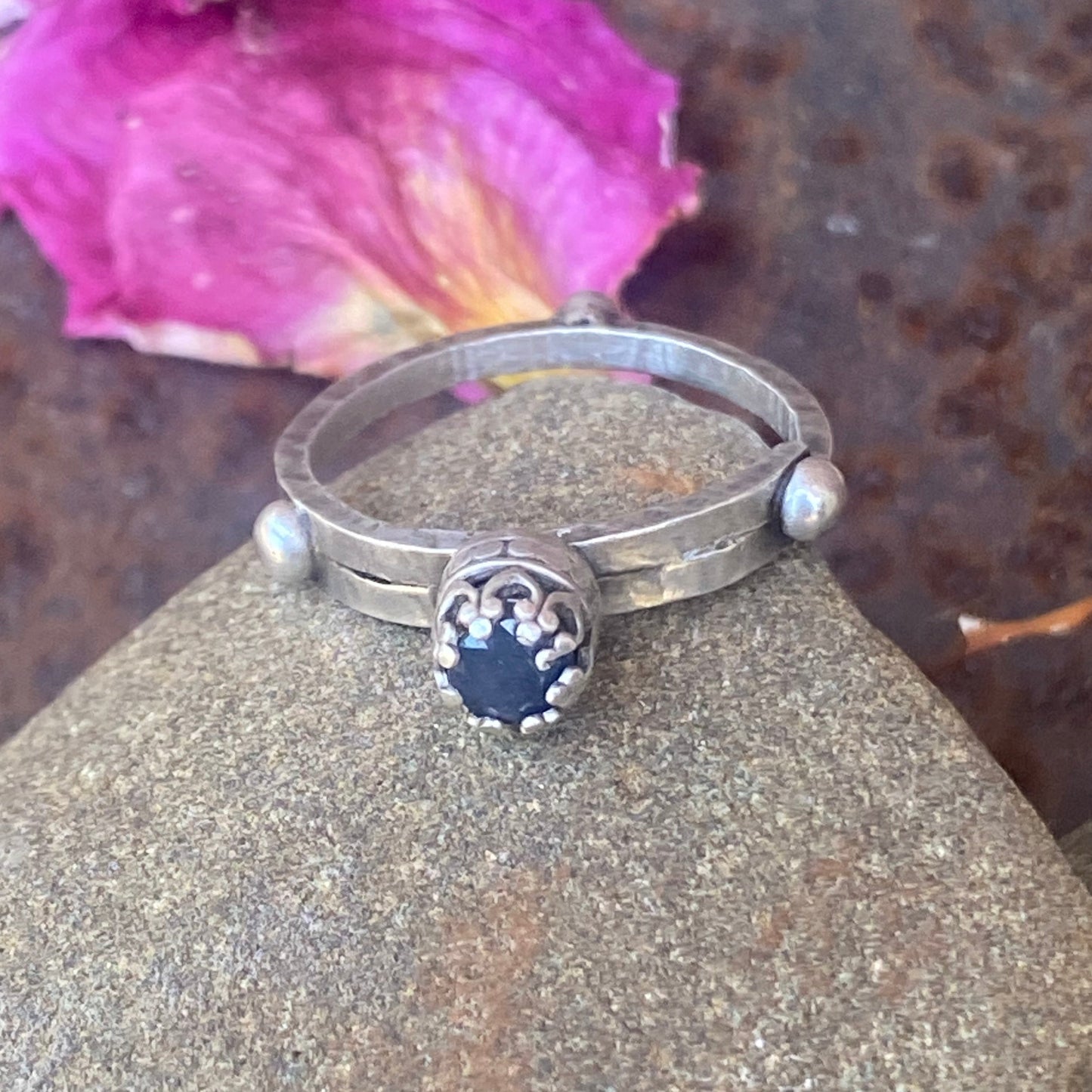 Tiny Blue Sapphire Ring