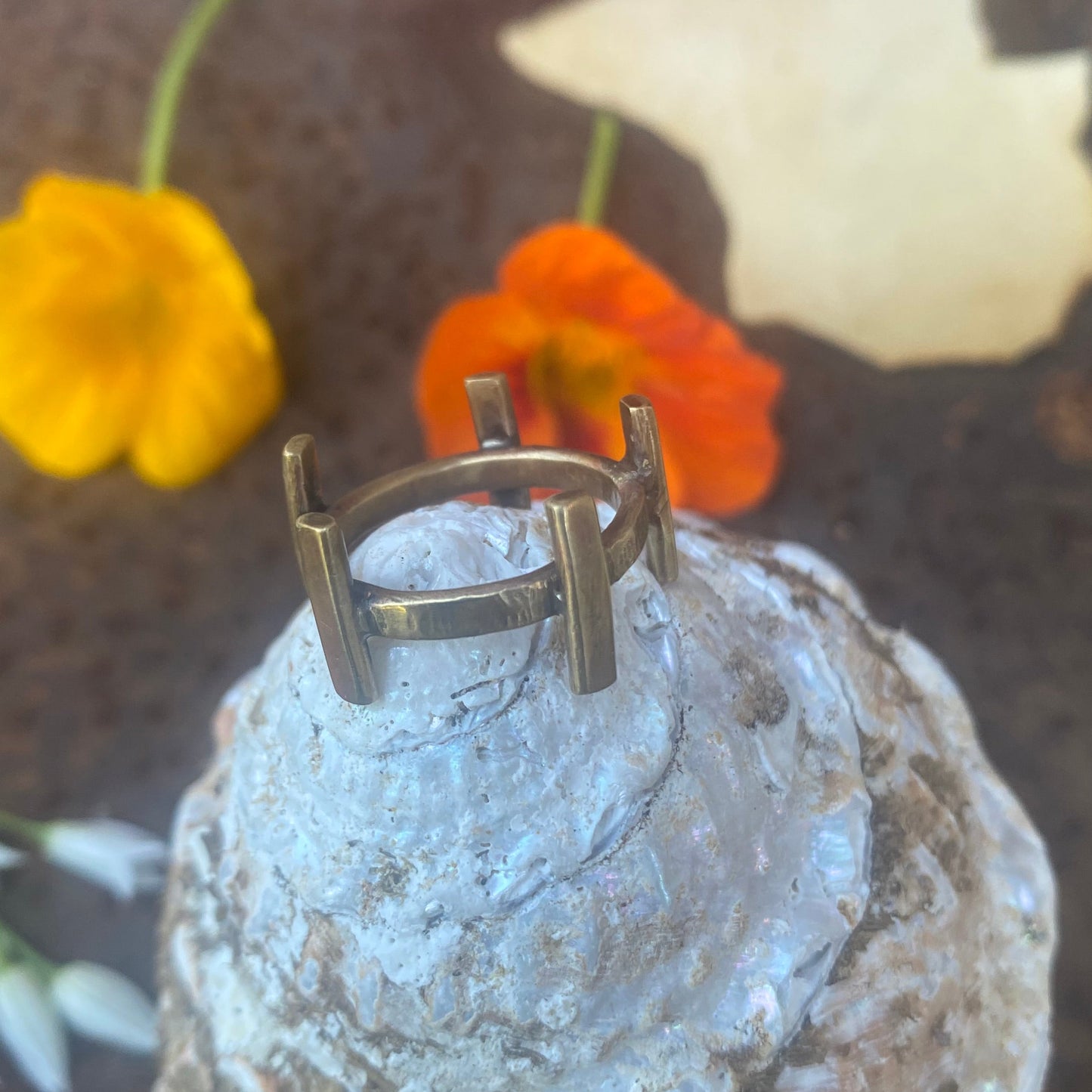 Brass Spike Ring