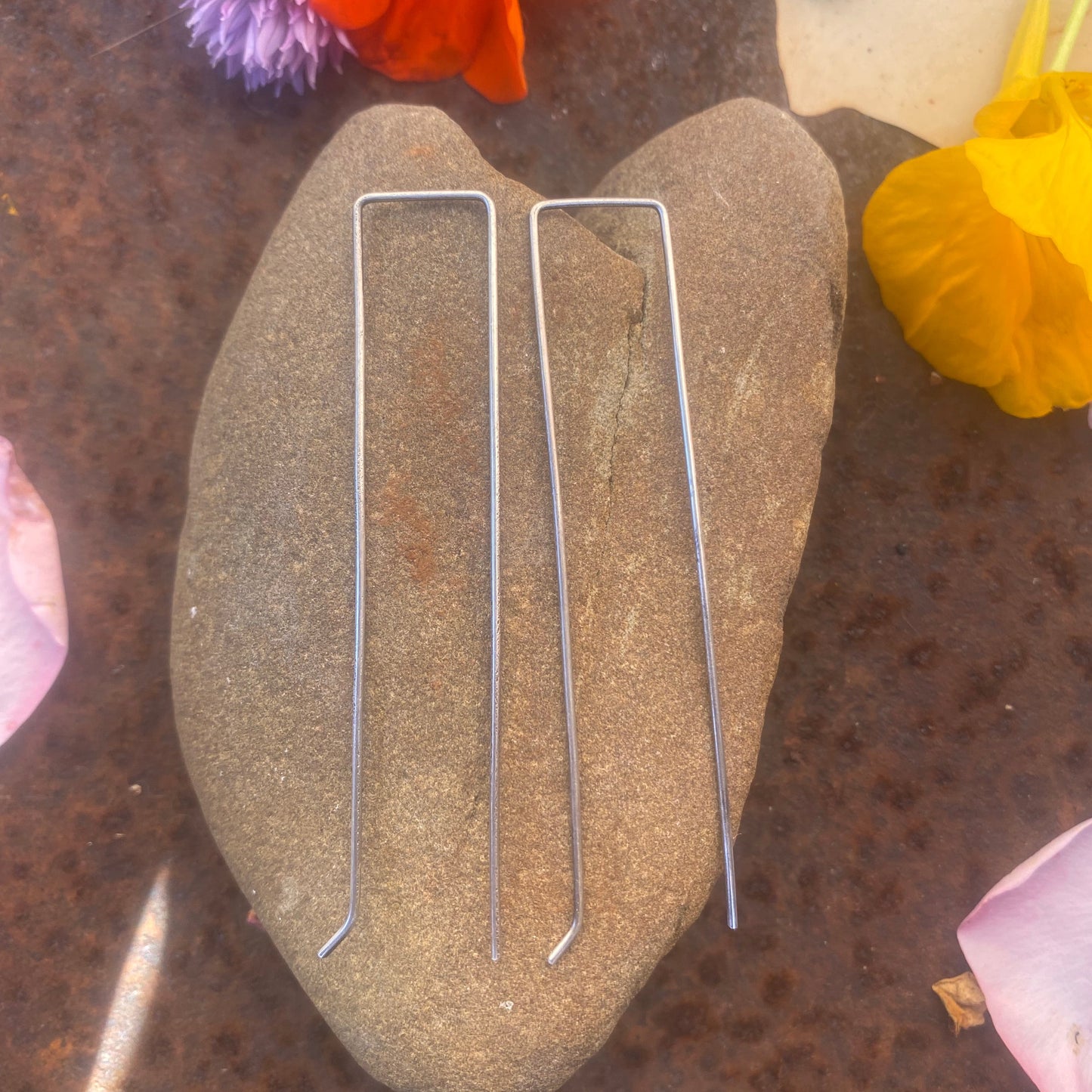 Simple Open Rectangle Earrings