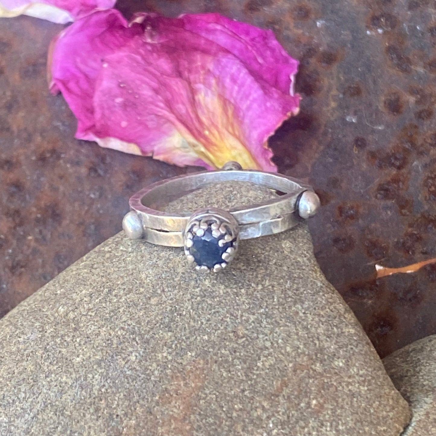 Tiny Blue Sapphire Ring