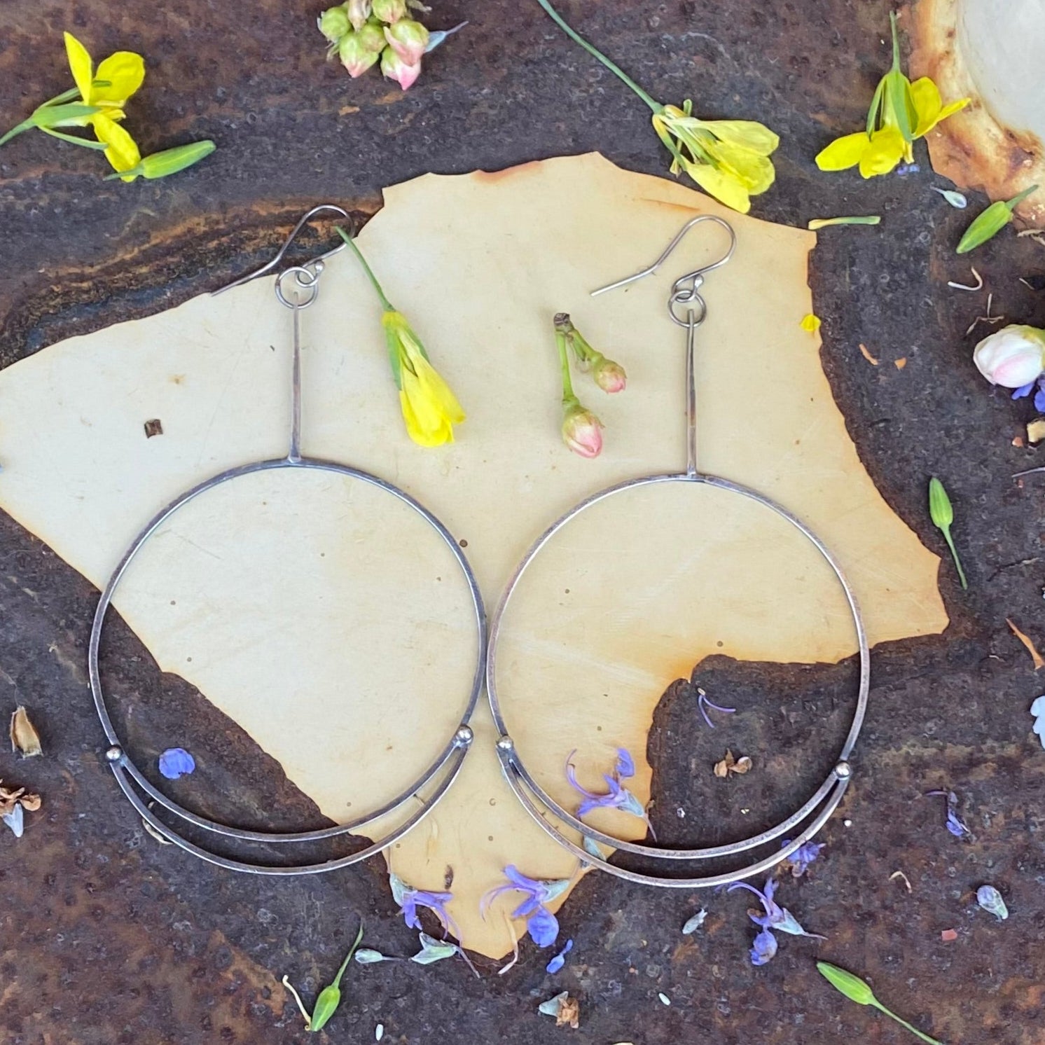 Sterling Dangle Hoops