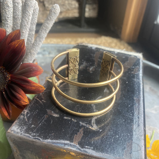 Brass 3 Tier Cuff