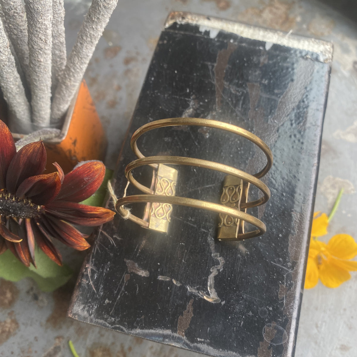 Brass 3 Tier Cuff