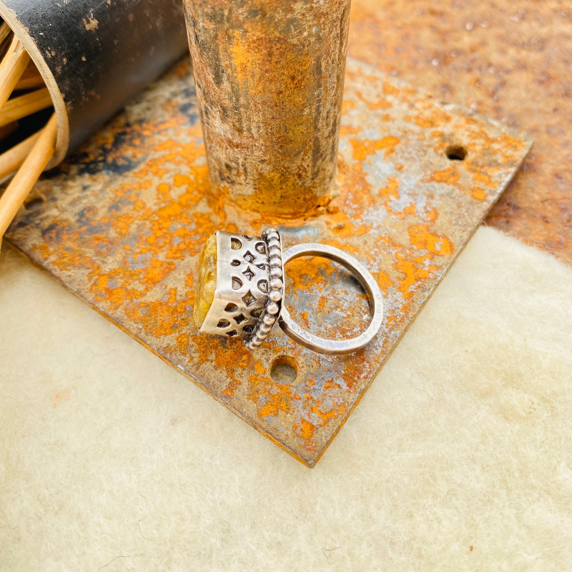 Vesuvianite Cube Ring