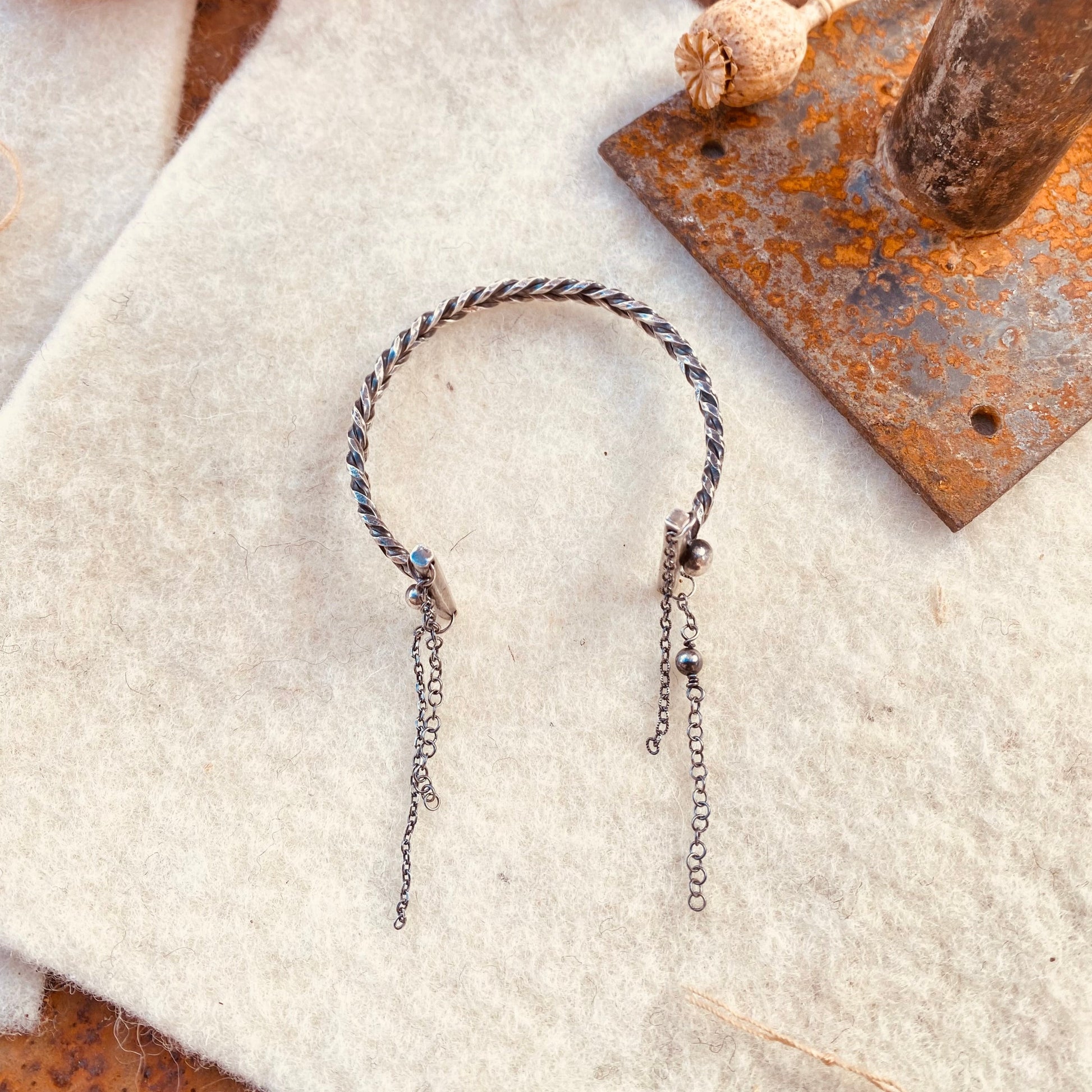 Cuff Sterling Silver with fringe