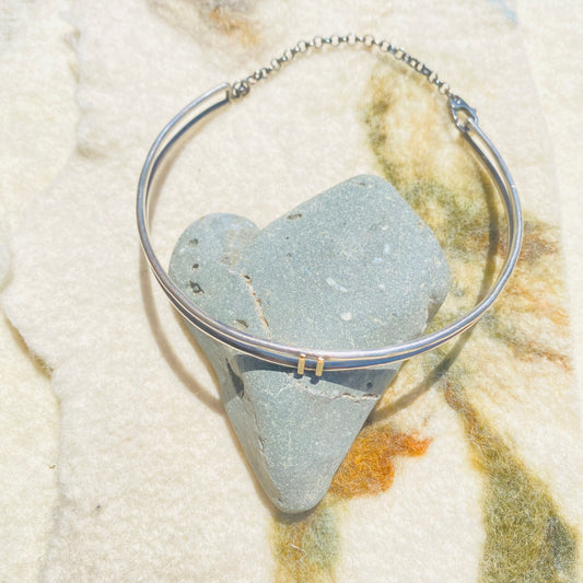 Choker with 14K gold accents