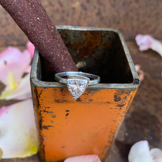 Faceted Rose Quartz Ring