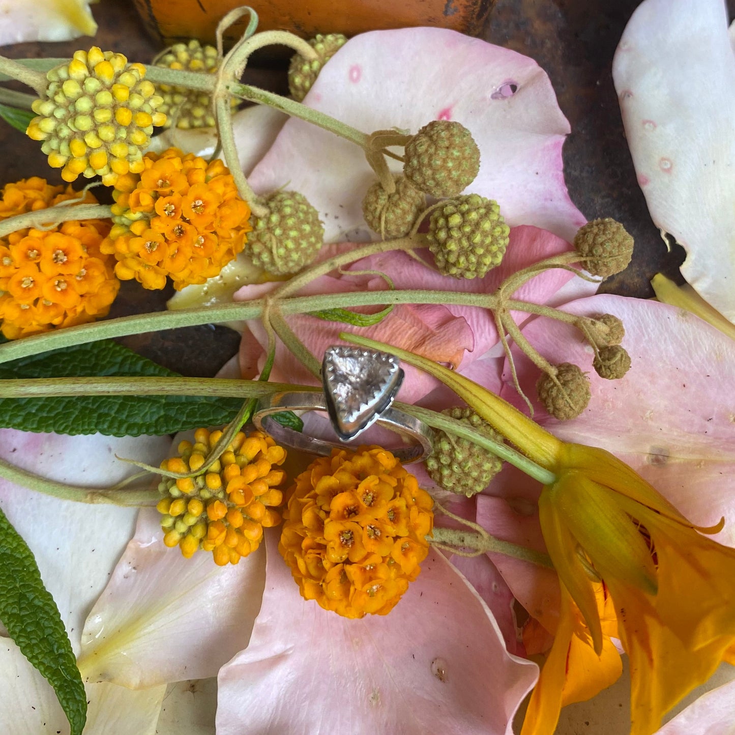 Faceted Rose Quartz Ring