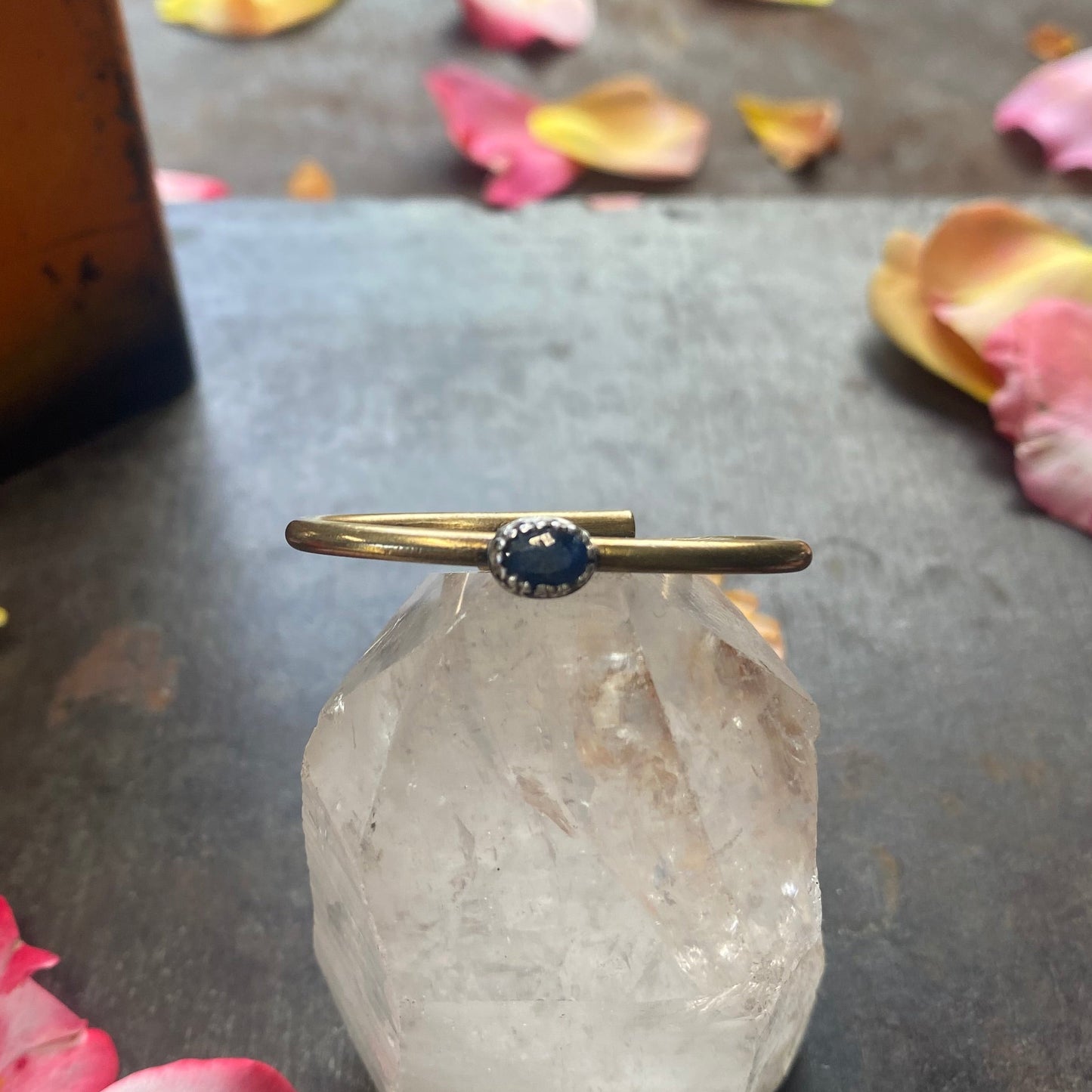 Two Finger Sapphire Gemstone Ring