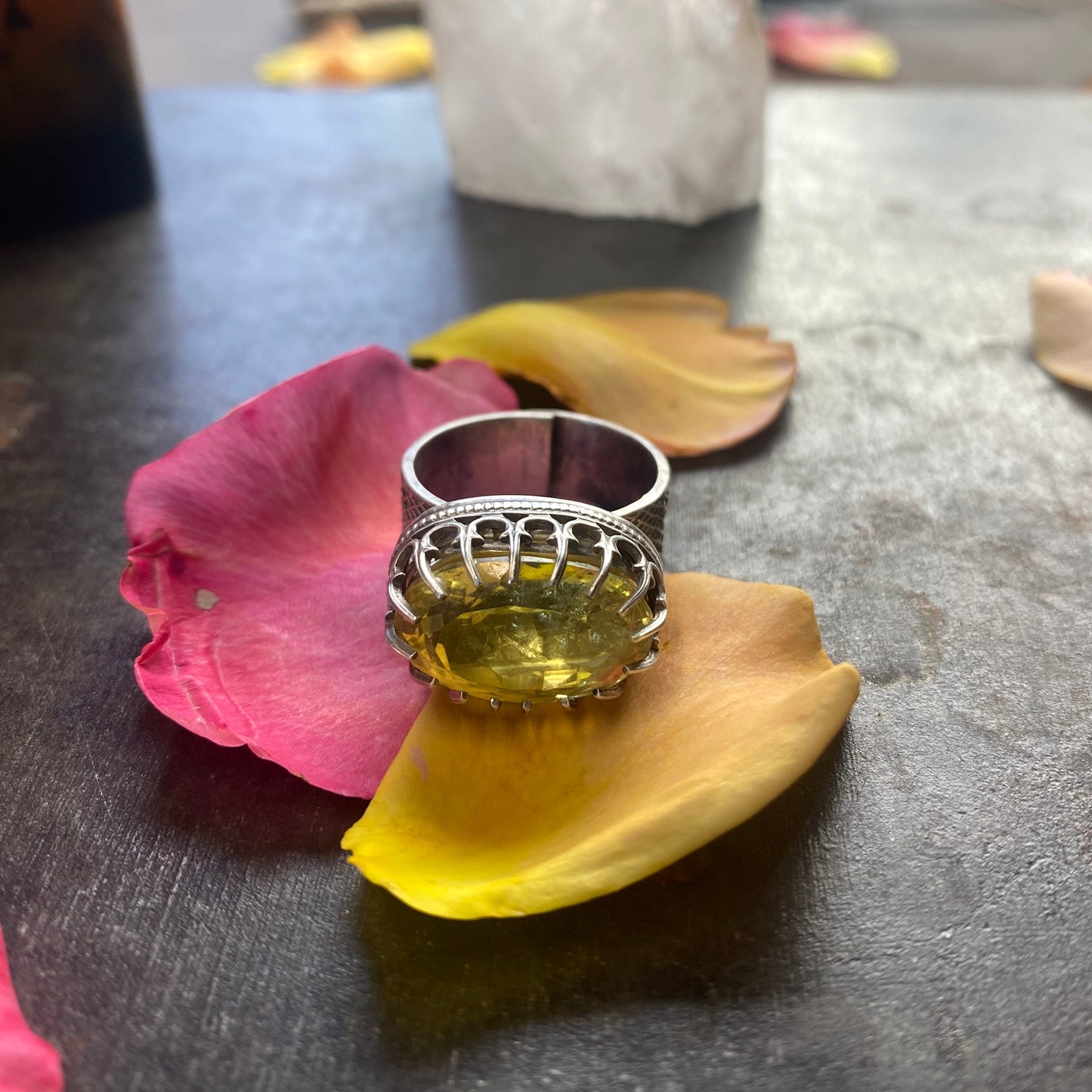 Lemon Quartz Ring