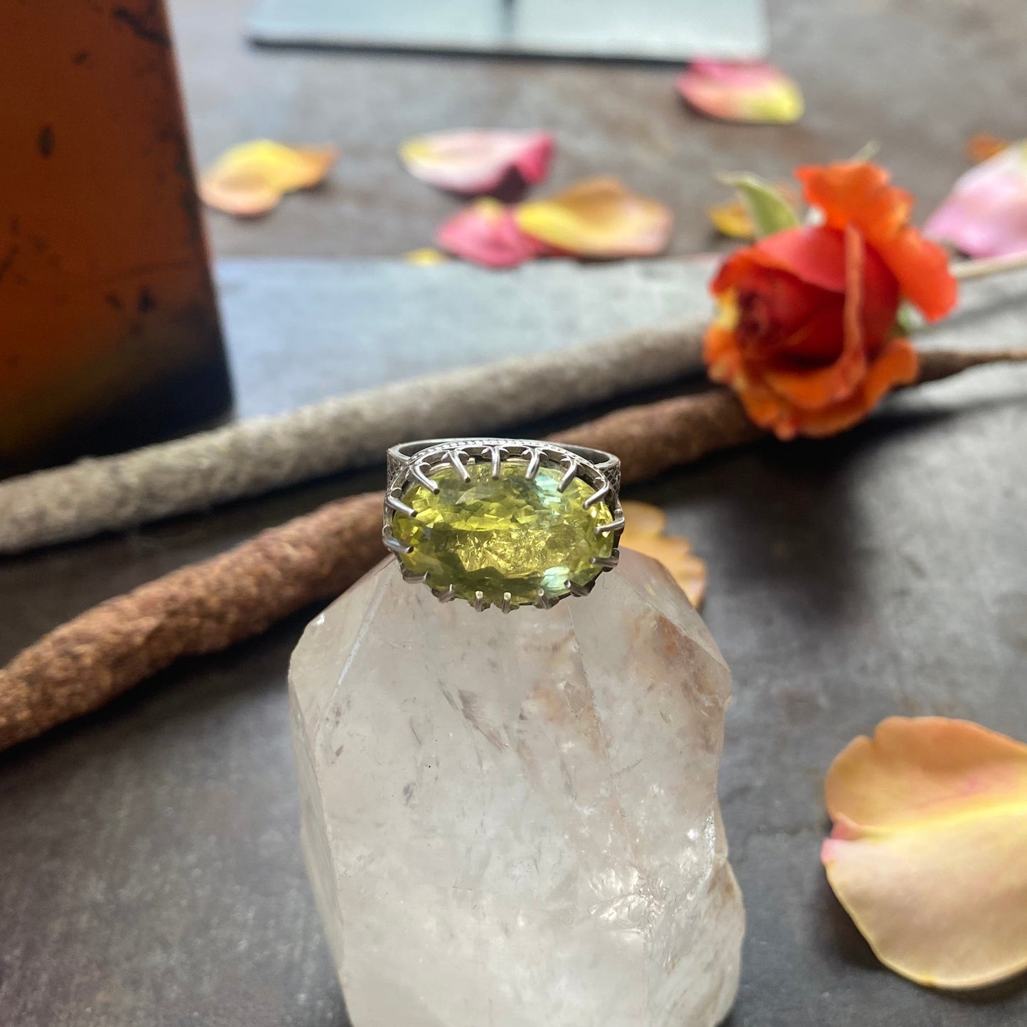 Lemon Quartz Ring