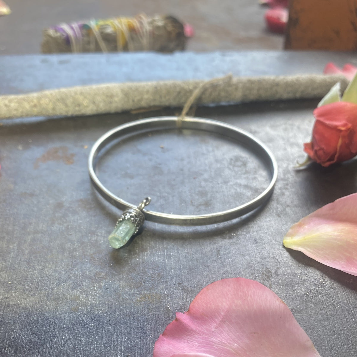 Nigeria Raw Emerald Bangle