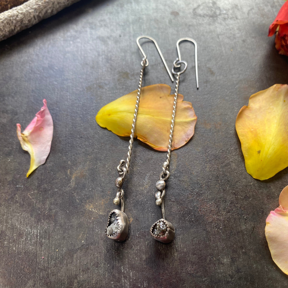 Raw Diamond Earrings