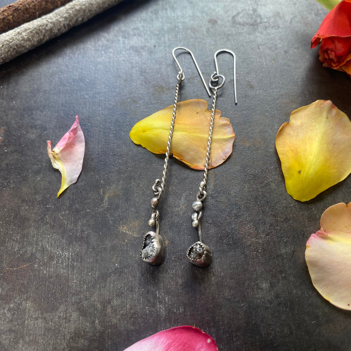 Raw Diamond Earrings