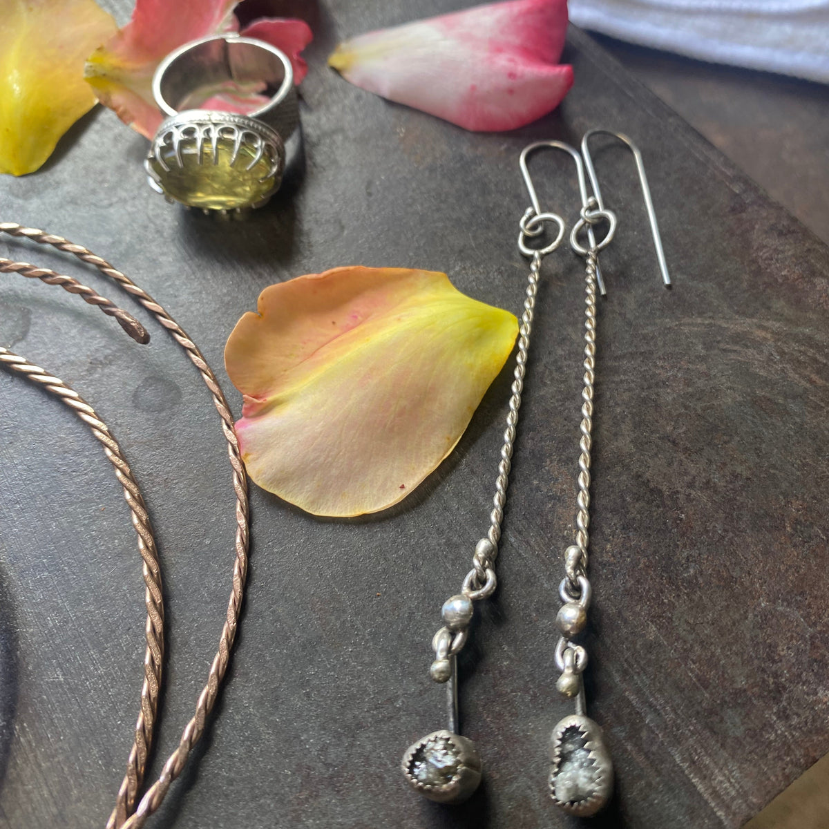 Raw Diamond Earrings