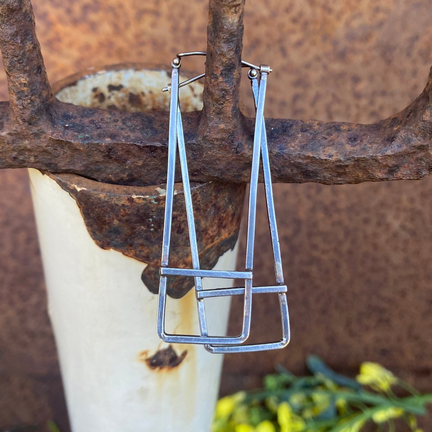 Sterling Earrings Rectangle