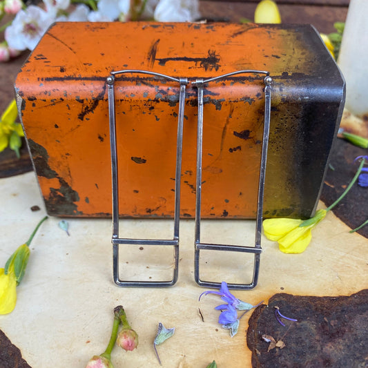 Earrings Sterling Rectangle