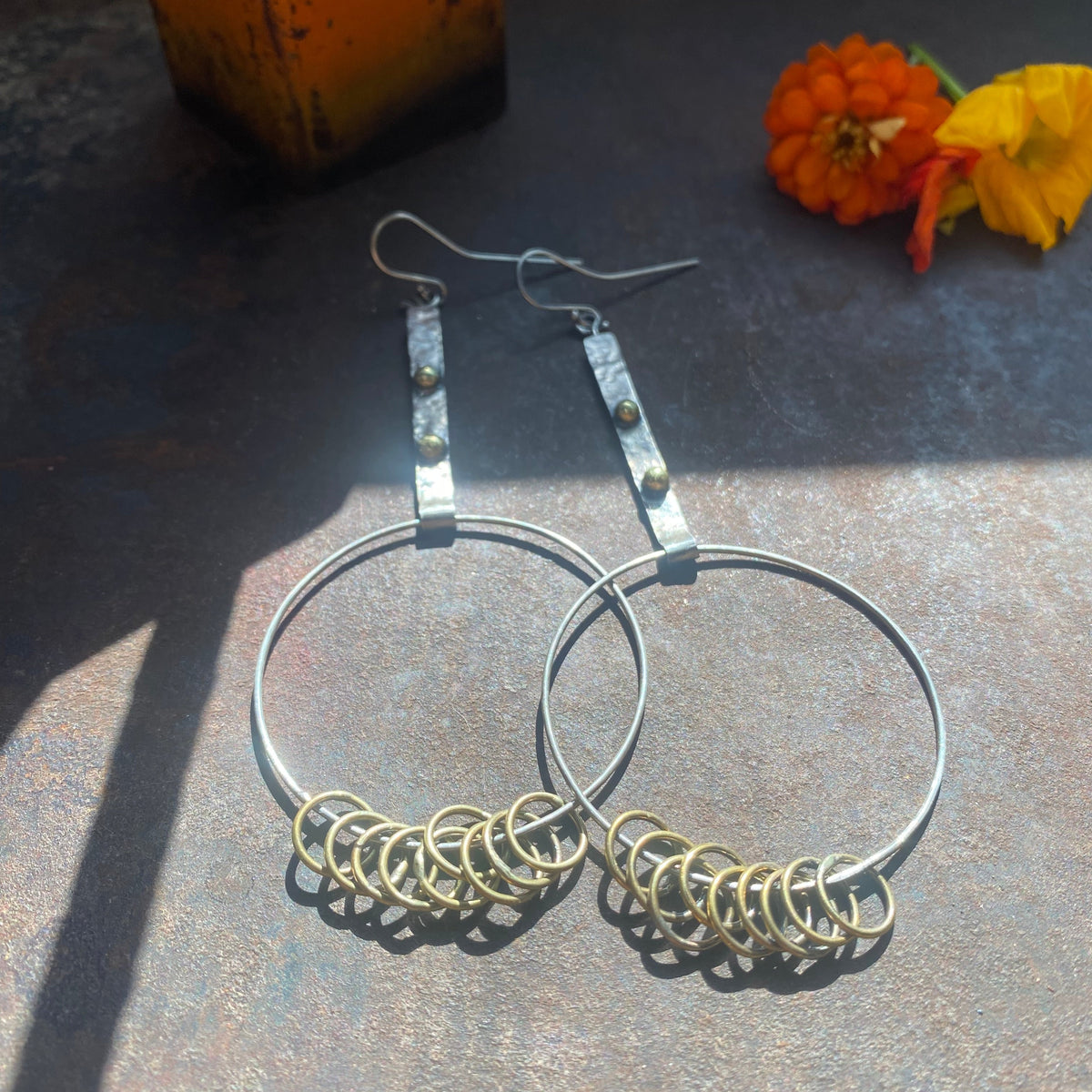 Edgy bohemian earrings