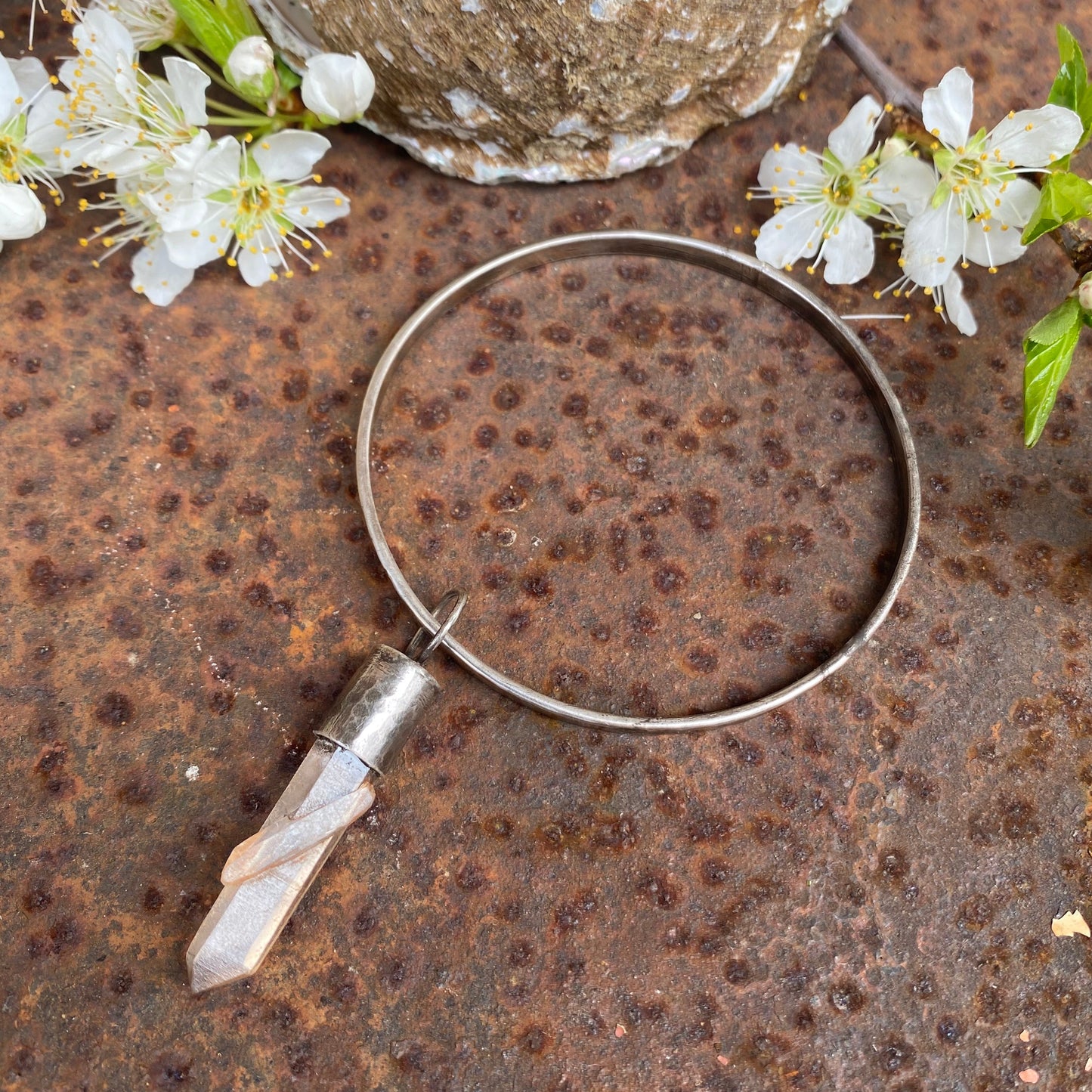 Bangle with Raw Tangerine