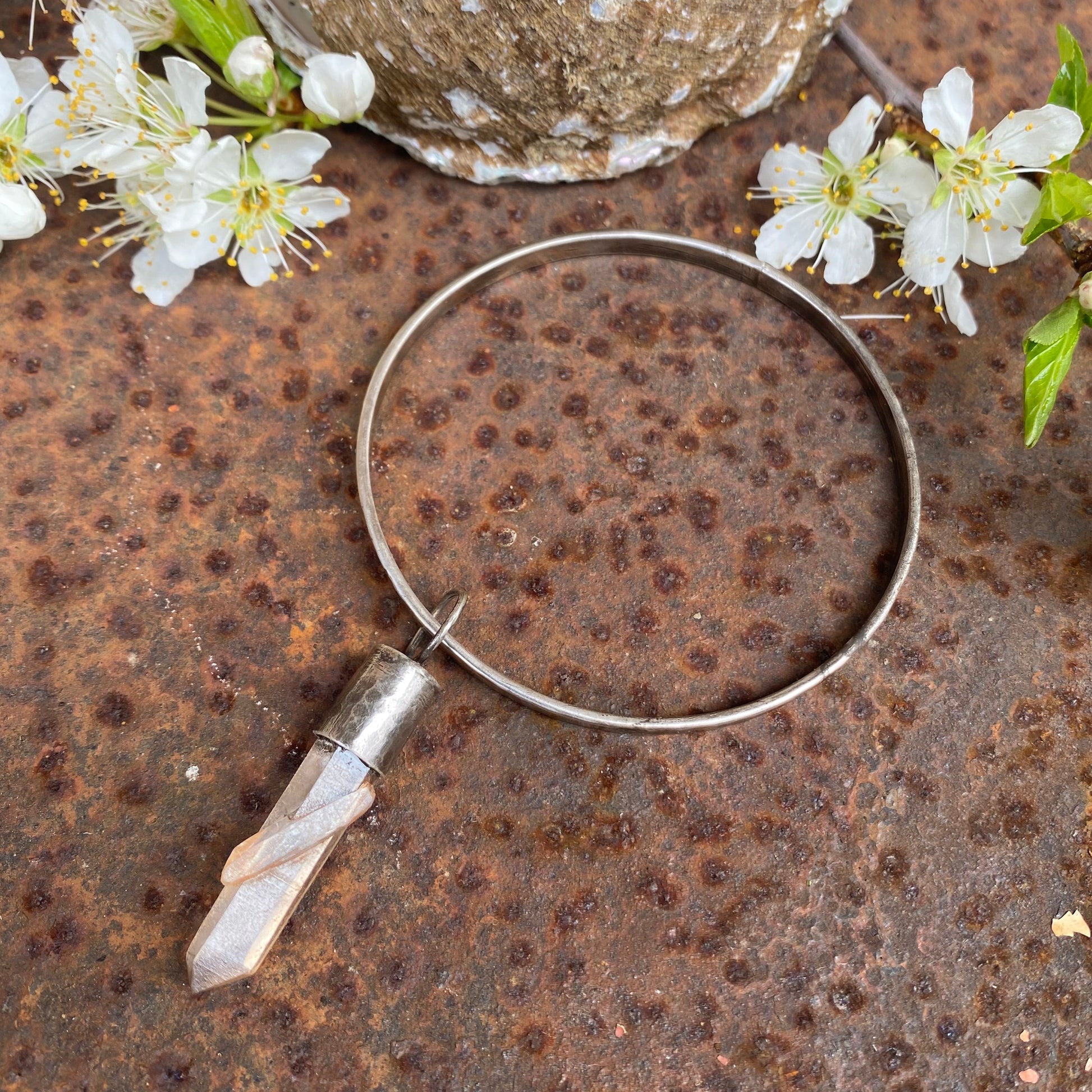 Bangle with Raw Tangerine