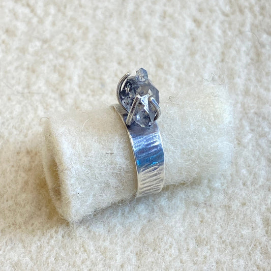 Tibetan Quartz Double Terminated Ring