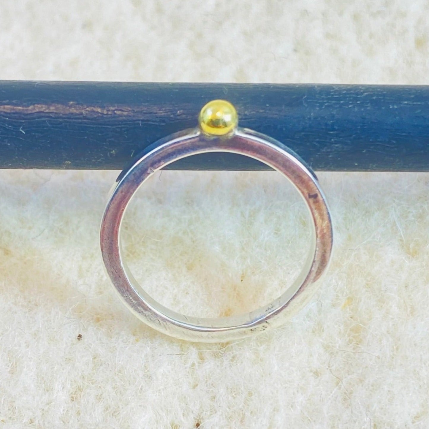 Tinty Ring with 14k dot of gold